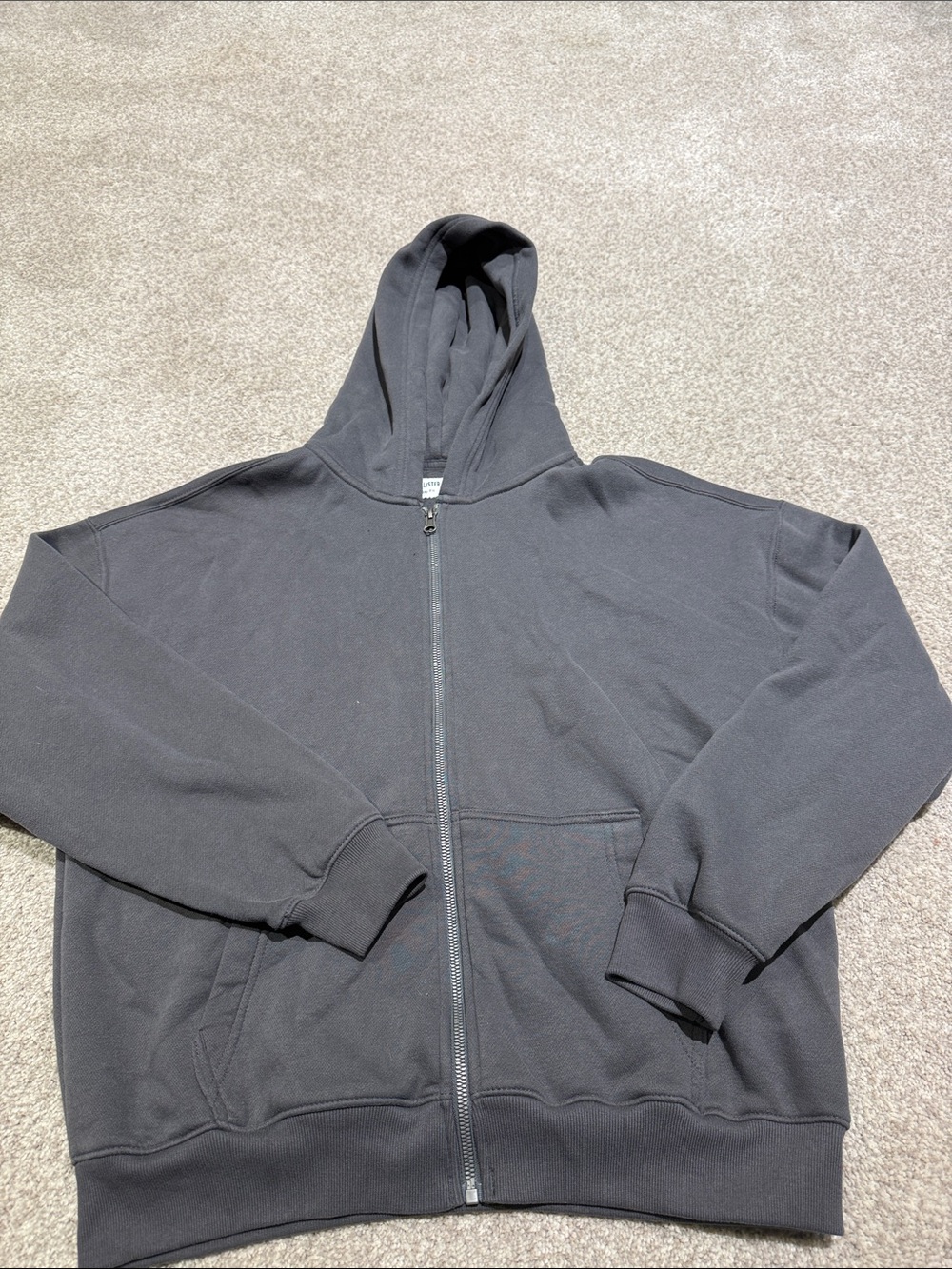 Men's Full-Zip Hooded Sweatshirt - Charcoal Gray